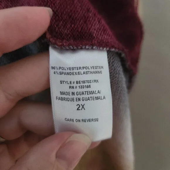 Everleigh Tie Dye Cowl Neck Knit Top Women's Size 2X - Picture 6 of 7